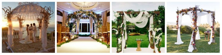 collage chuppah arbor