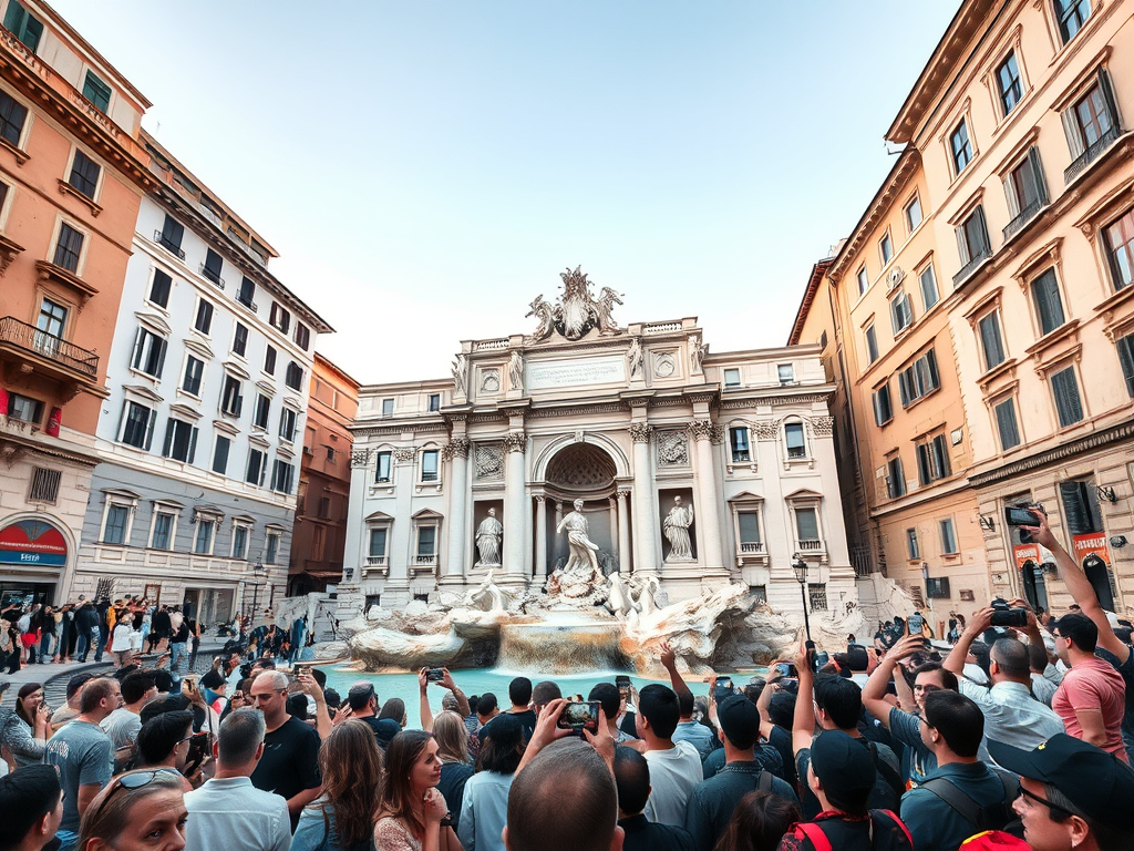 trevi fountain in Italy
